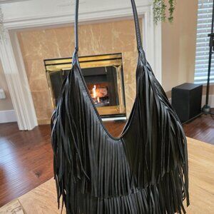 Zara Faux Leather Fringe Bag
